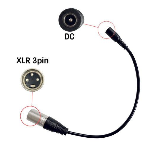 Cable convertidor DC a XLR de 3 pines