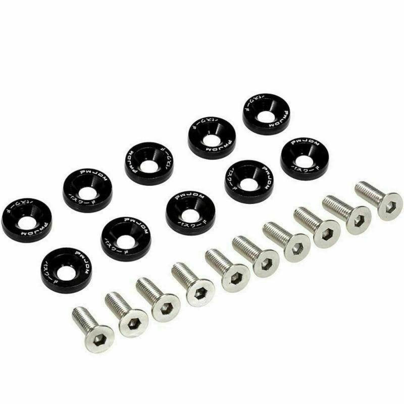 Arandela de tornillo de aluminio negro (Paquete de 10 unidades)