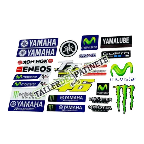Pegatinas Kit Movistar X Monster X Yamaha 22 pcs