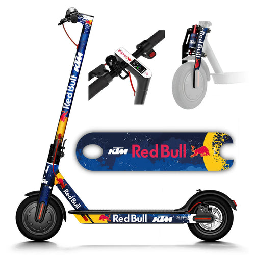 Vinyle Redbull X KTM pour Xiaomi (Bleu) – KIT COMPLET (26 AUTOCOLLANTS) + BASE PRO/PRO2