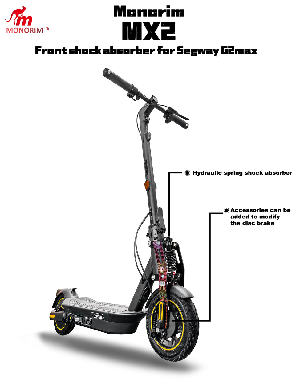 Suspension MONORIM delantera de Segway Max Ninebot Serie G2/G65 (MX2)
