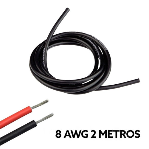 Cable eléctrico Silicona Flexible 8 AWG (Negro)