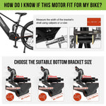Kit conversión de bicicleta eléctrica de accionamiento medio 750W 48V – 100MM (Display: EKD01) [Bafang]