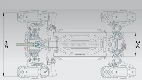 Patinete electrico Teverun Tetra 60V60A 1500W*4