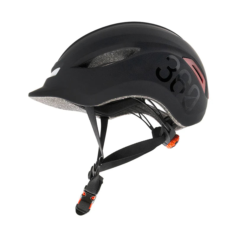 Casco con intermitente negro talla única