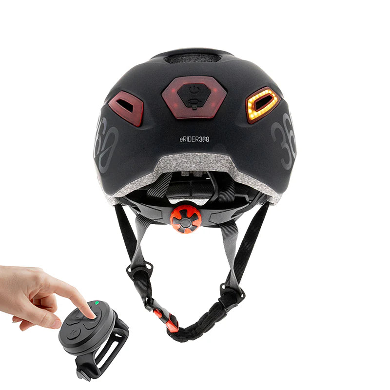 Casco con intermitente negro talla única