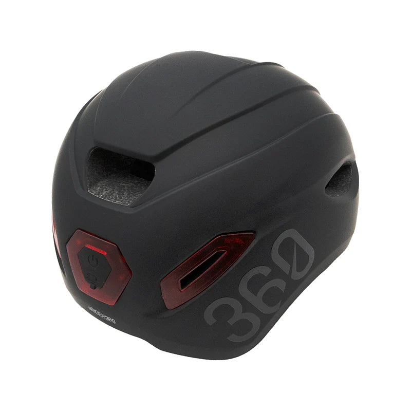 Casco con intermitente negro talla única
