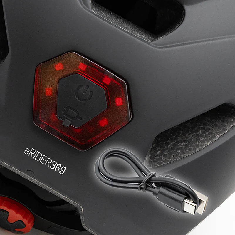 Casco con intermitente negro talla única