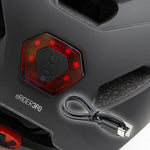 Casco con intermitente negro talla única