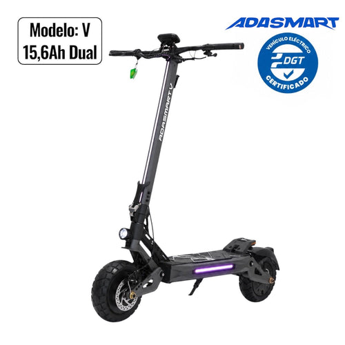 Adasmart V 15,6Ah  Patinete Eléctrico 48V 15,6Ah Doble Motor Homologado DGT