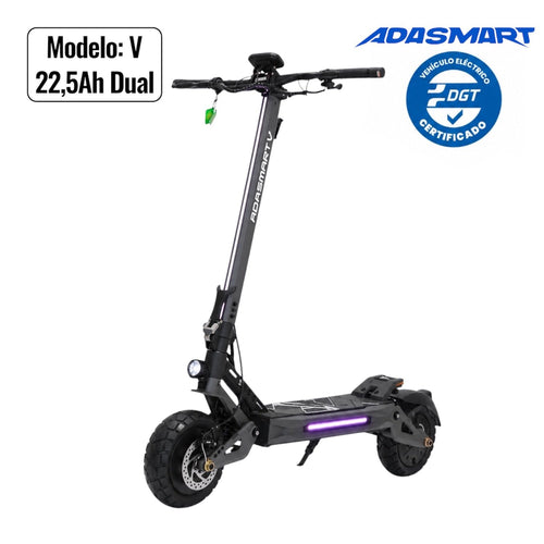 Adasmart V 22,5Ah  Patinete Eléctrico 48V 22,5Ah Doble Motor Homologado DGT