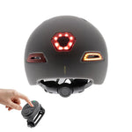 Casco con intermitente negro Sport - Gris