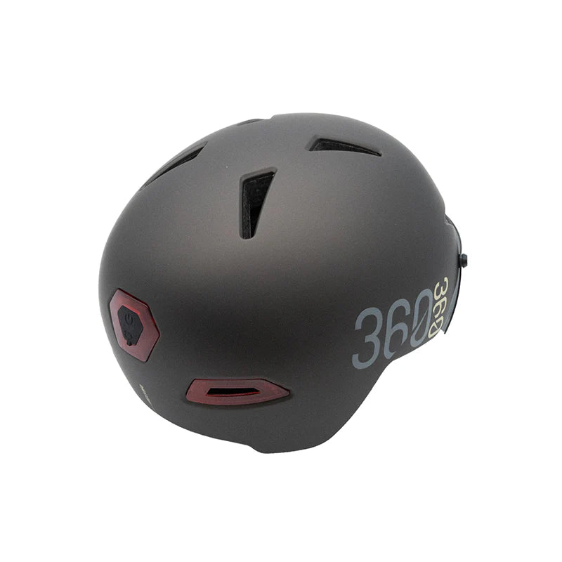 Casco con intermitente negro Sport - Gris
