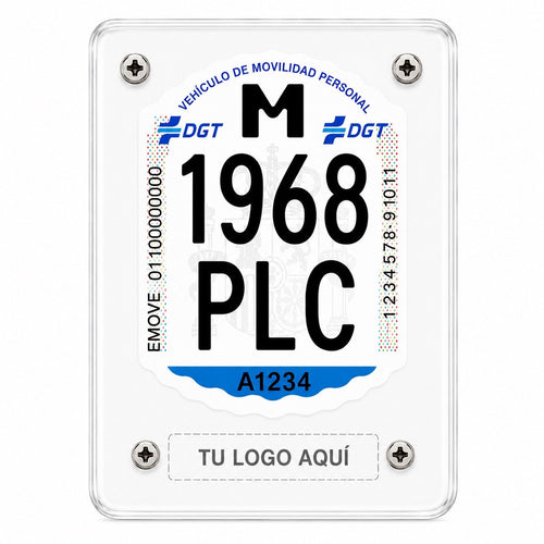 Portamatrícula VMP de Acrílico Transparente