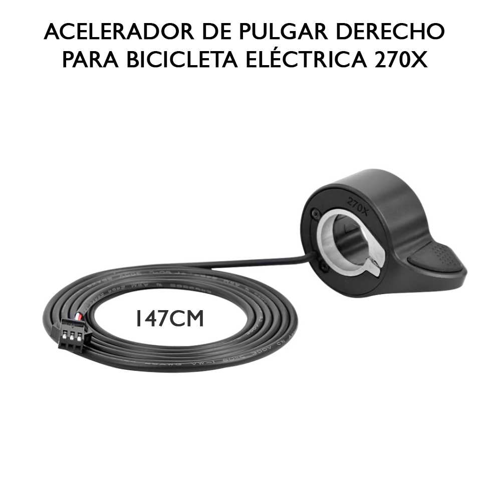 ACELERADOR DE PULGAR DERECHO PARA BICICLETA ELÉCTRICA 270X