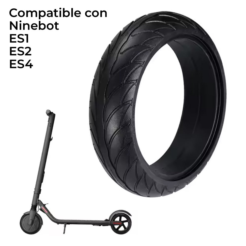Neumático Macizo 200x50 - 8x2.125 Compatible con Ninebot ES1, ES2, ES4