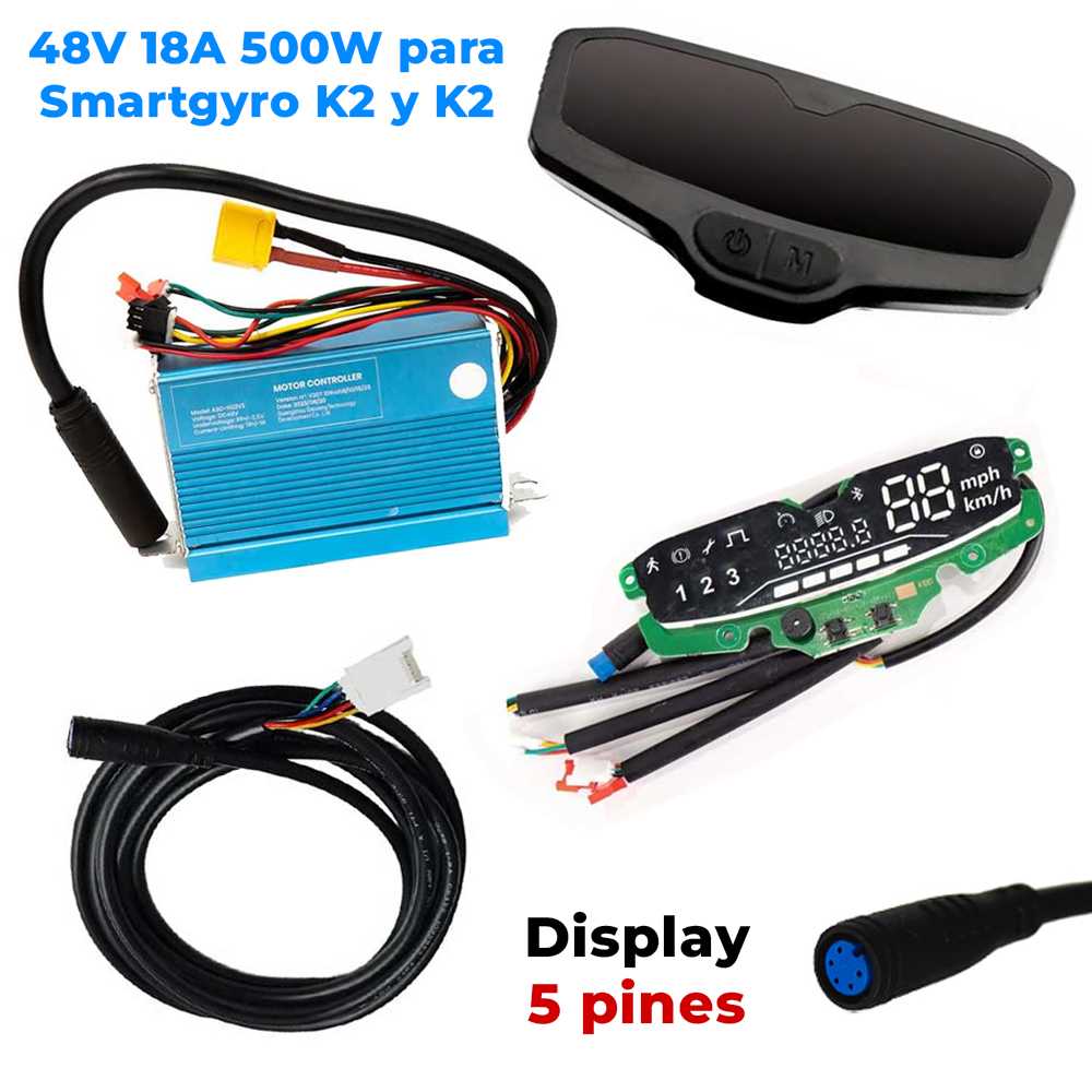Kit 48V 18A 500W compatible con Smartgyro K2 y K2 Pro 5 Pines