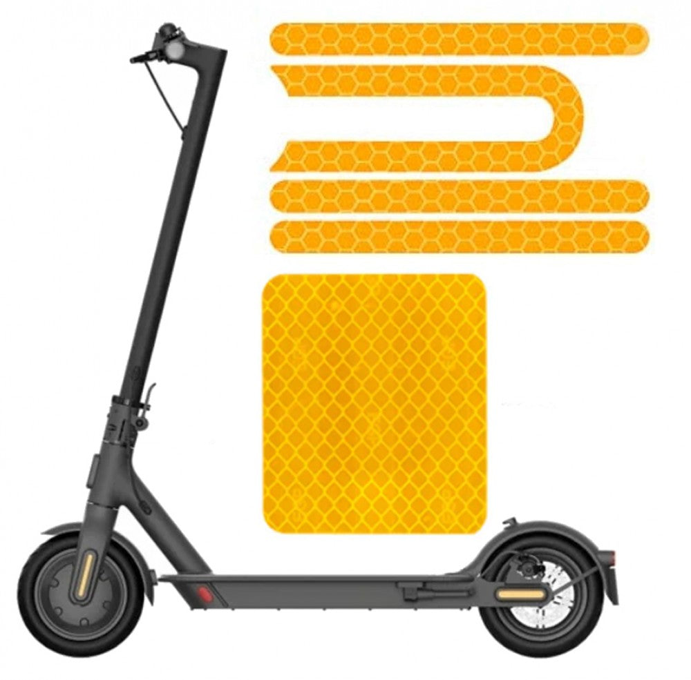 ADHESIVOS EMBELLECEDORES TAPAS REFLECTANTES XIAOMI M365 Y PRO Amarillo