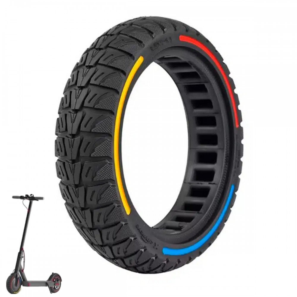 Neumático 9.5x2-6.1 sólido macizo compatible con Xiaomi M365 PRO PRO2 