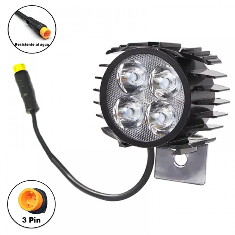 Luz faro led con claxon 12V a 72V Waterproof (Smartgyro y compatibles)