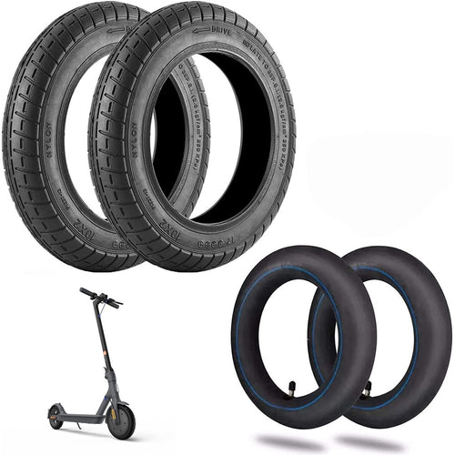 Kit 2 Cubiertas Wanda 10" pulgadas + 2 Cámaras de aire 10" válvula recta