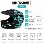 Casco Integral Talla L Color Azul Gris