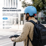 Casco Urbana Regulable Con Luz Trasero Talla L Color Azul