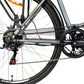 Bicicleta eléctrica urbana Antares blanca 700C con marco de acero y frenos de disco