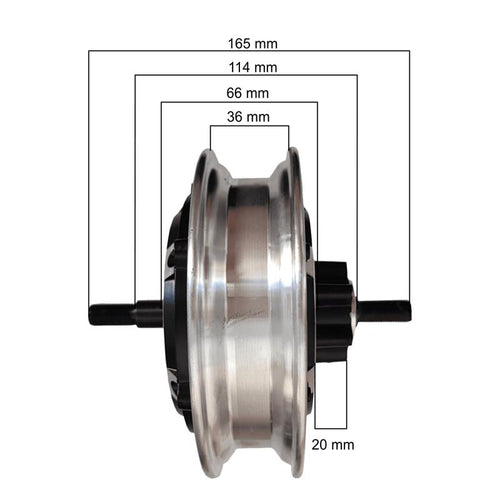 MOTEUR ZWHEEL 800W Arrière + 10´Taco-10*2.75 - 6.5-T8 DUO 