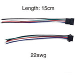 Conector SM 5 pines con cable 22 AWG - 5M/5H (pack 10 unidades)