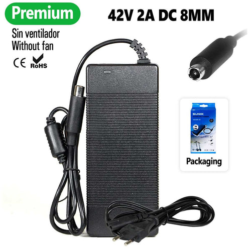 Cargador premium para Xiaomi y Ninebot 42V 2A (conector DC8MM) [Suniik]