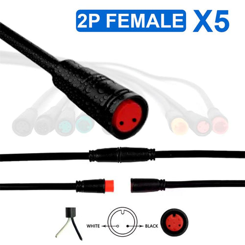 Connecteur étanche 8mm 2 broches