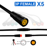Conector waterproof 8mm 3 pin