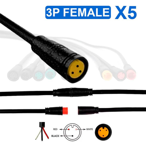 Connecteur étanche 8mm 3 broches