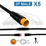 Conector waterproof 8mm 3 pin