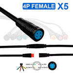 Conector waterproof 8mm 4 pin