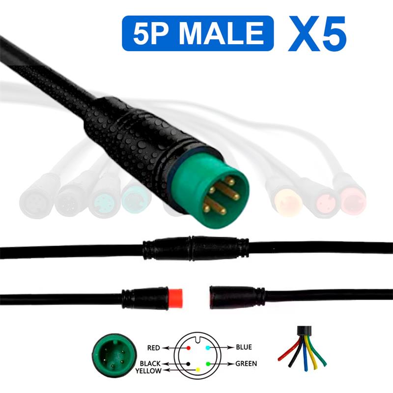 Conector waterproof 8mm 5 pin