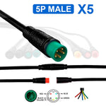 Conector waterproof 8mm 5 pin