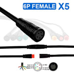 Conector waterproof 8mm 6 pin