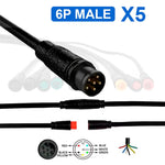 Conector waterproof 8mm 6 pin