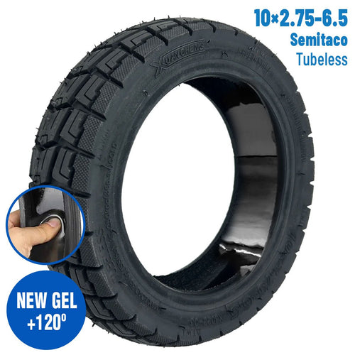 Neumático rueda cubierta 10x2,75-6,5 Semitaco Tubeless (Con gel antipinchazos) [Xuancheng]