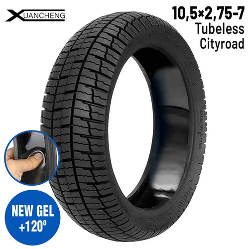 Neumático rueda cubierta 10,5x2,75-7 Tubeless [Xuancheng] (Gel antipinchazos)