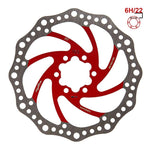 Disco de freno 160mm rojo – 6 agujeros