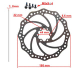 Disco de freno R6.1 180mm 6H plata