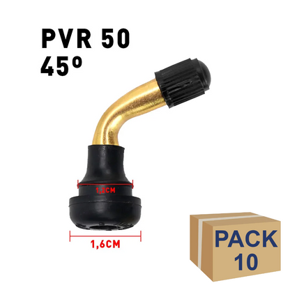 Válvula tubeless PVR 50 (45 grados) – 10 unidades