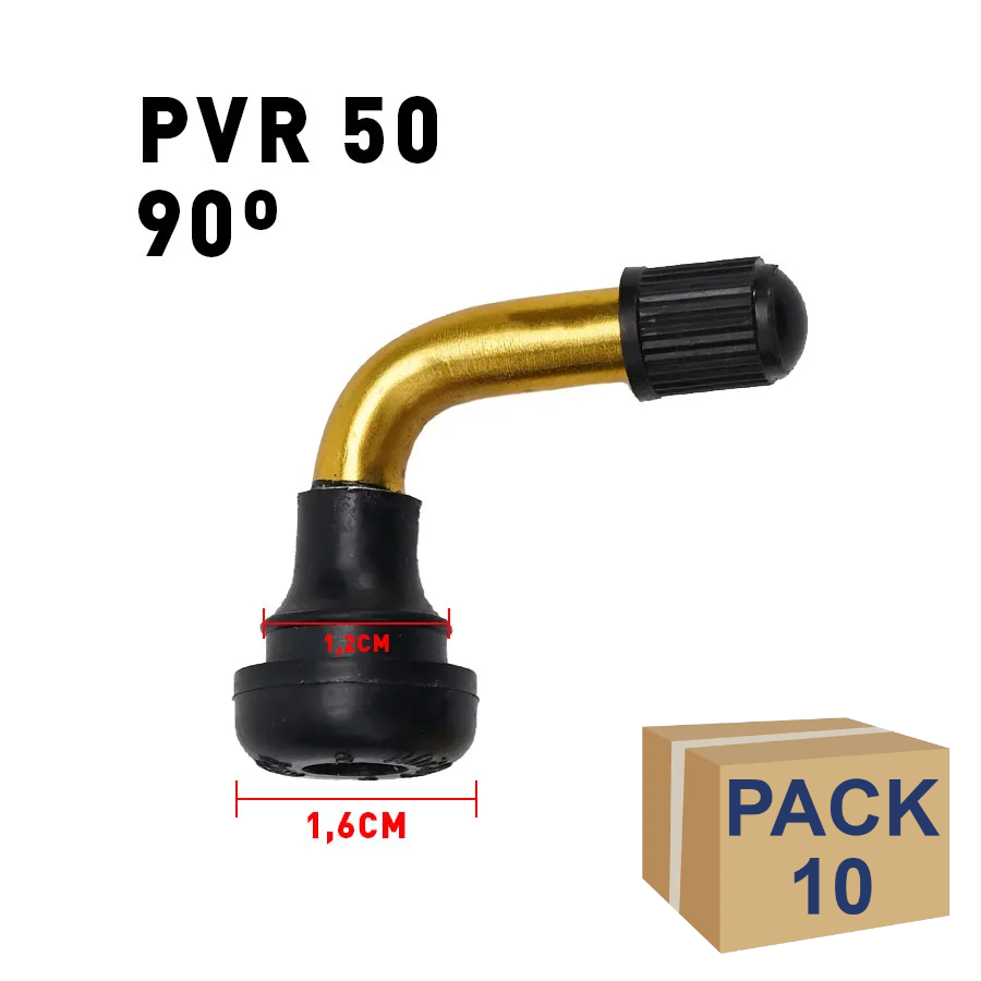 Válvula tubeless PVR 50 (90 grados) – 10 unidades