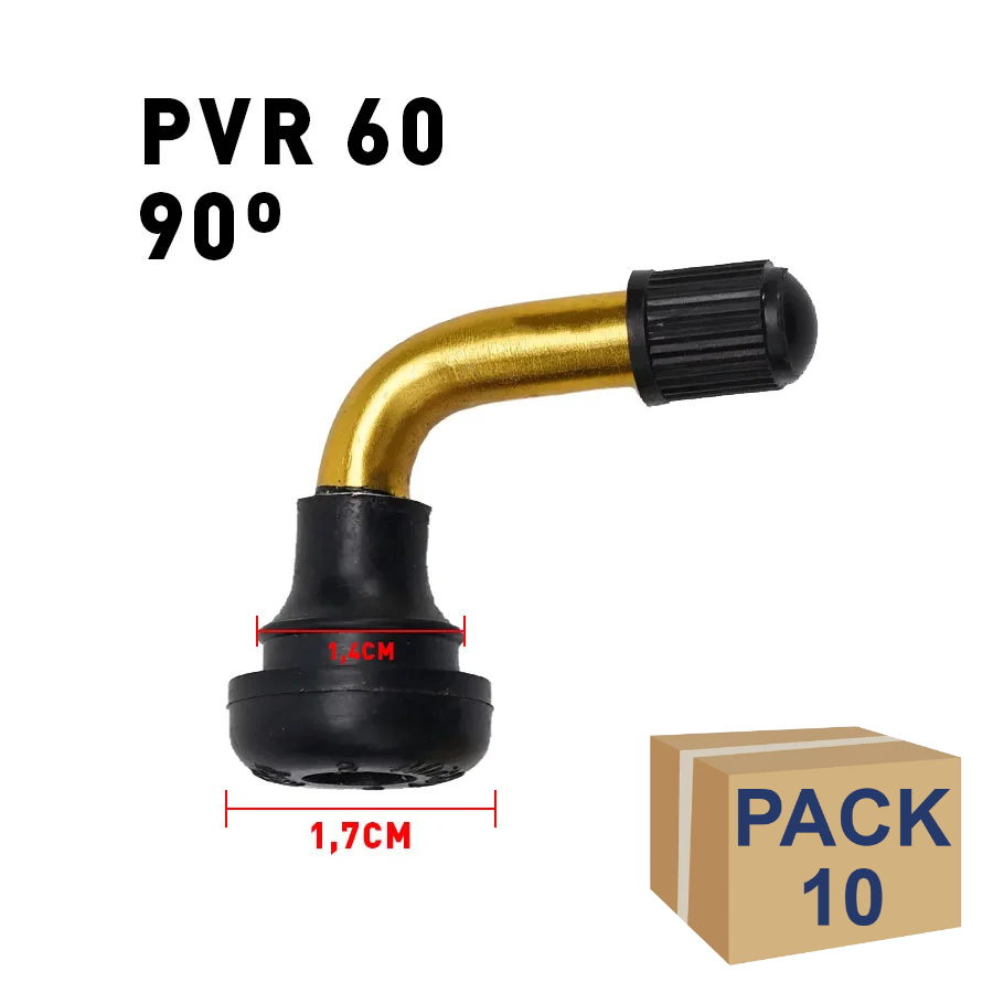 Válvula tubeless PVR 60 (90 grados) – 10 unidades
