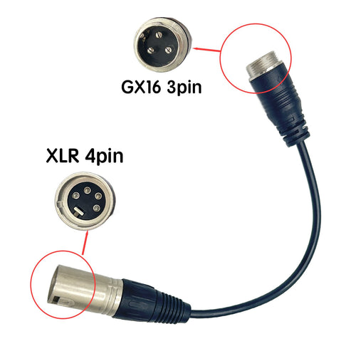 Cable convertidor GX16 a XLR de 4 pines