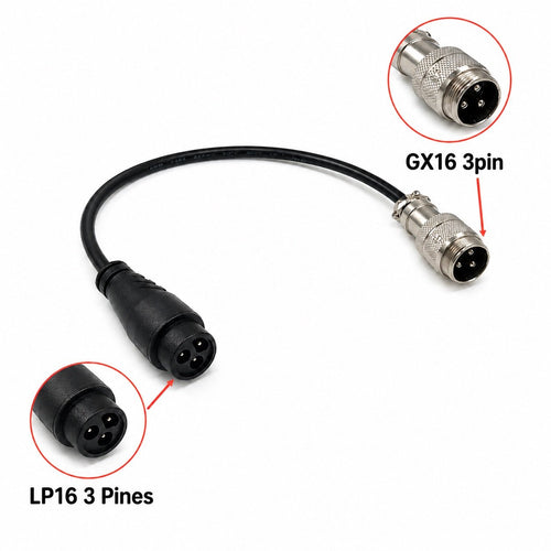 Cable convertidor (GX16 a LP16) [3 Pines]