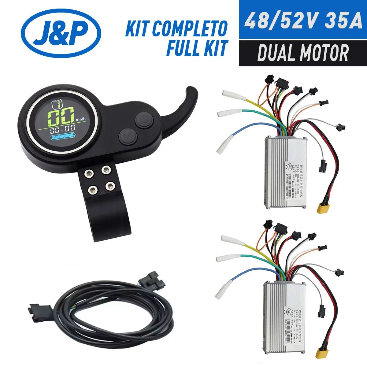 Kit Display + Controladora delantera y trasera – 48/52V 35A [JP]